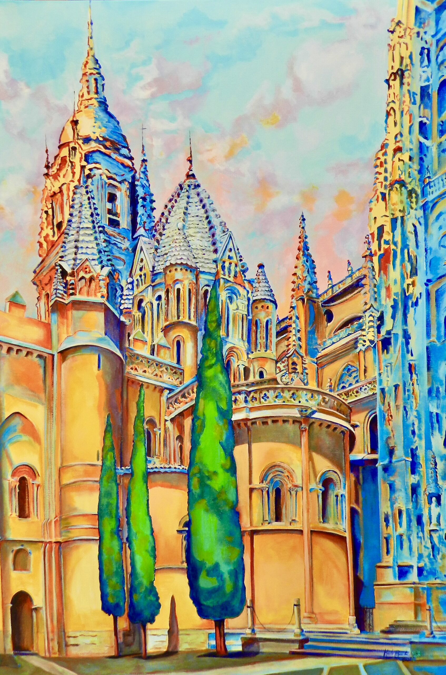 Patio Chico, Painting by Maite Rodriguez