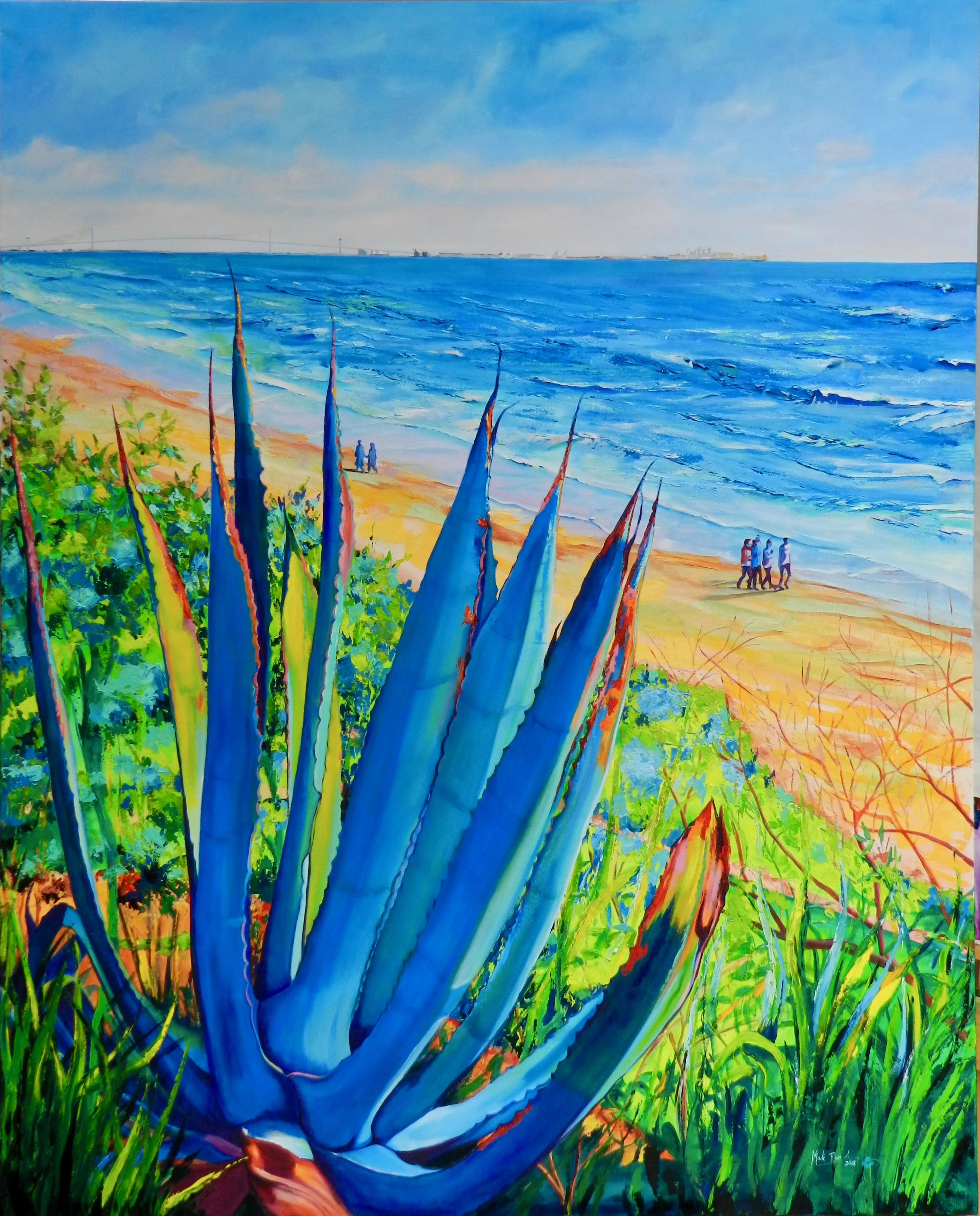 Santa Catalina, Oil on Canvas Maite Rodriguez, Original art, Modern Art, Realism, Modern, Expressionism, Nature