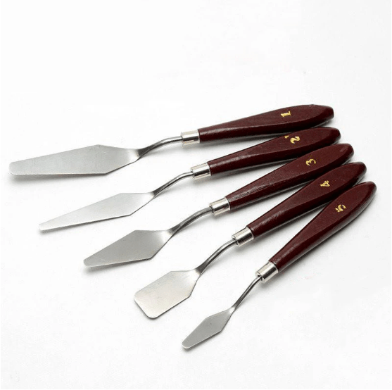 Draw Store - STAINLESS STEEL PALETTE KNIVES - SET OF 5