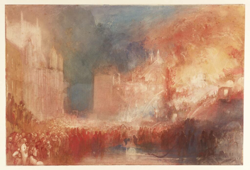 The Burning of the Houses of Parliament ?1834-5 by Joseph Mallord William Turner 1775-1851